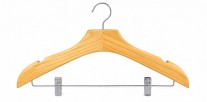 Cabide De Madeira Feminino Com Presilha 22P - CAIXA C/ 30 UNIDADES