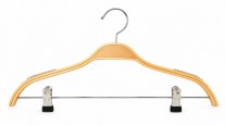 Cabide de Madeira Presilhas e silicone - CAIXA C/ 30 UNIDADES